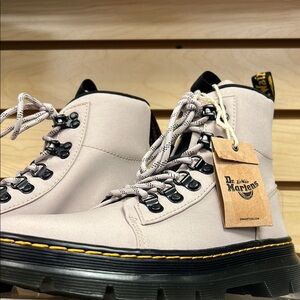 Dr. Martens Light Tan Canvas Boots